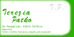 terezia patko business card
